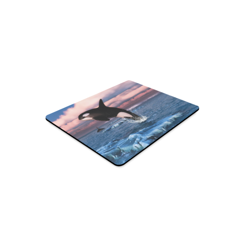 Killer Whales In The Arctic Ocean Rectangle Mousepad