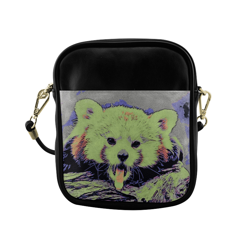 Art Studio 12216 yawning red panda Sling Bag (Model 1627)