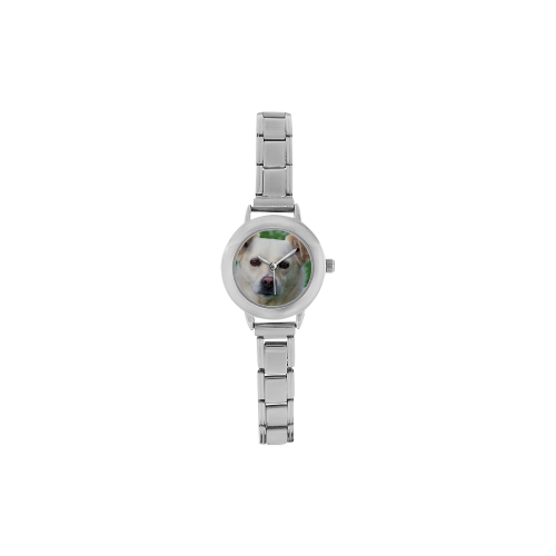 Dog face close-up Women's Italian Charm Watch(Model 107)