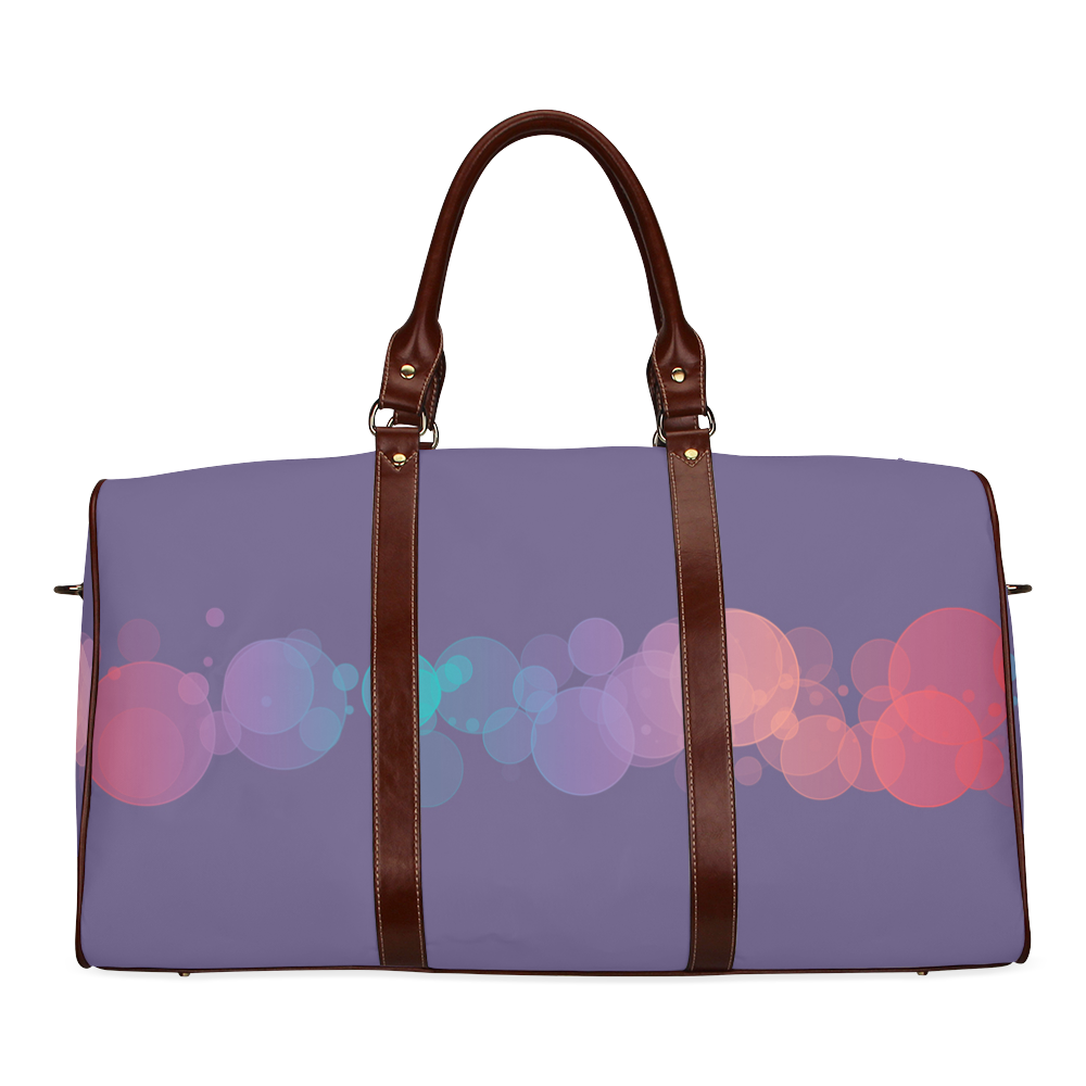 Colorful Bokeh Glitter Discs Waterproof Travel Bag/Large (Model 1639)