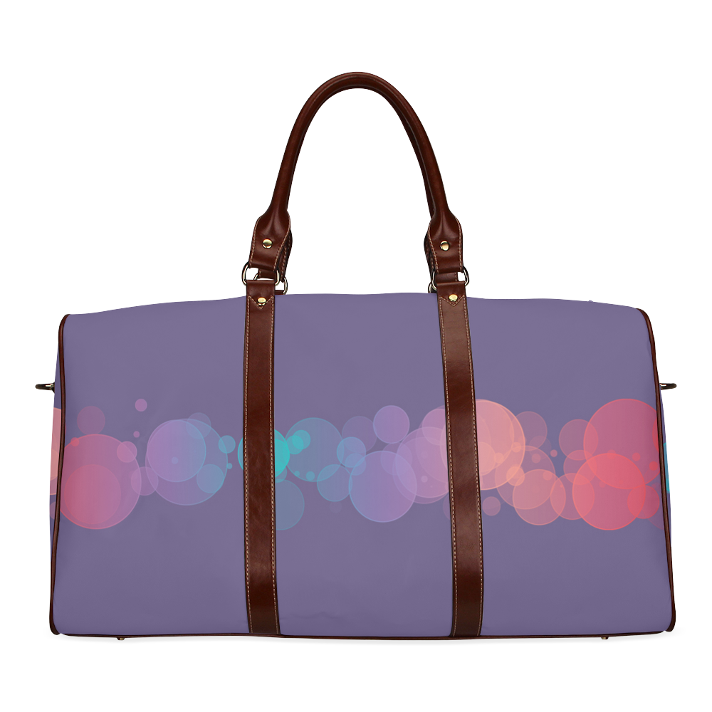 Colorful Bokeh Glitter Discs Waterproof Travel Bag/Small (Model 1639)