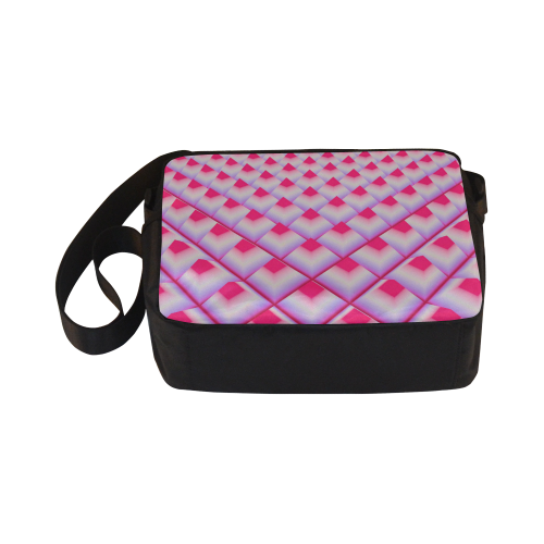 Pink 3D Pyramids Classic Cross-body Nylon Bags (Model 1632)