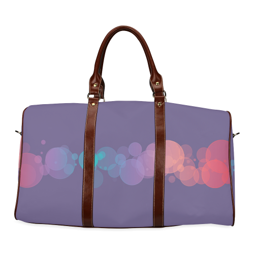 Colorful Bokeh Glitter Discs Waterproof Travel Bag/Large (Model 1639)