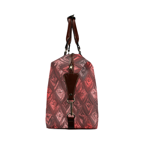 rhombus, diamond patterned red Classic Travel Bag (Model 1643)