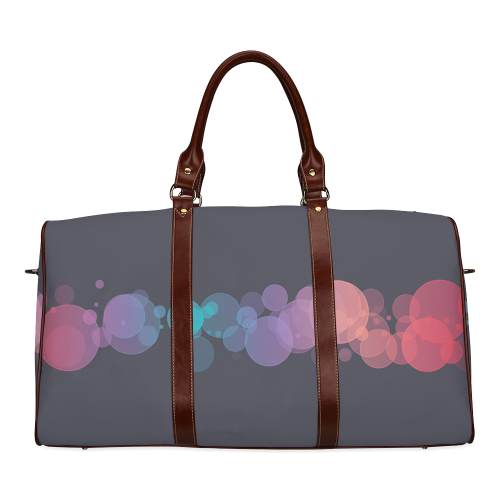 Colorful Bokeh Glitter Discs Waterproof Travel Bag/Large (Model 1639)