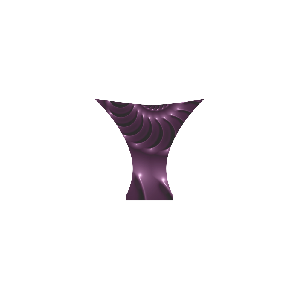 Glossy Purple Plum Spiral Fractal Custom Bikini Swimsuit