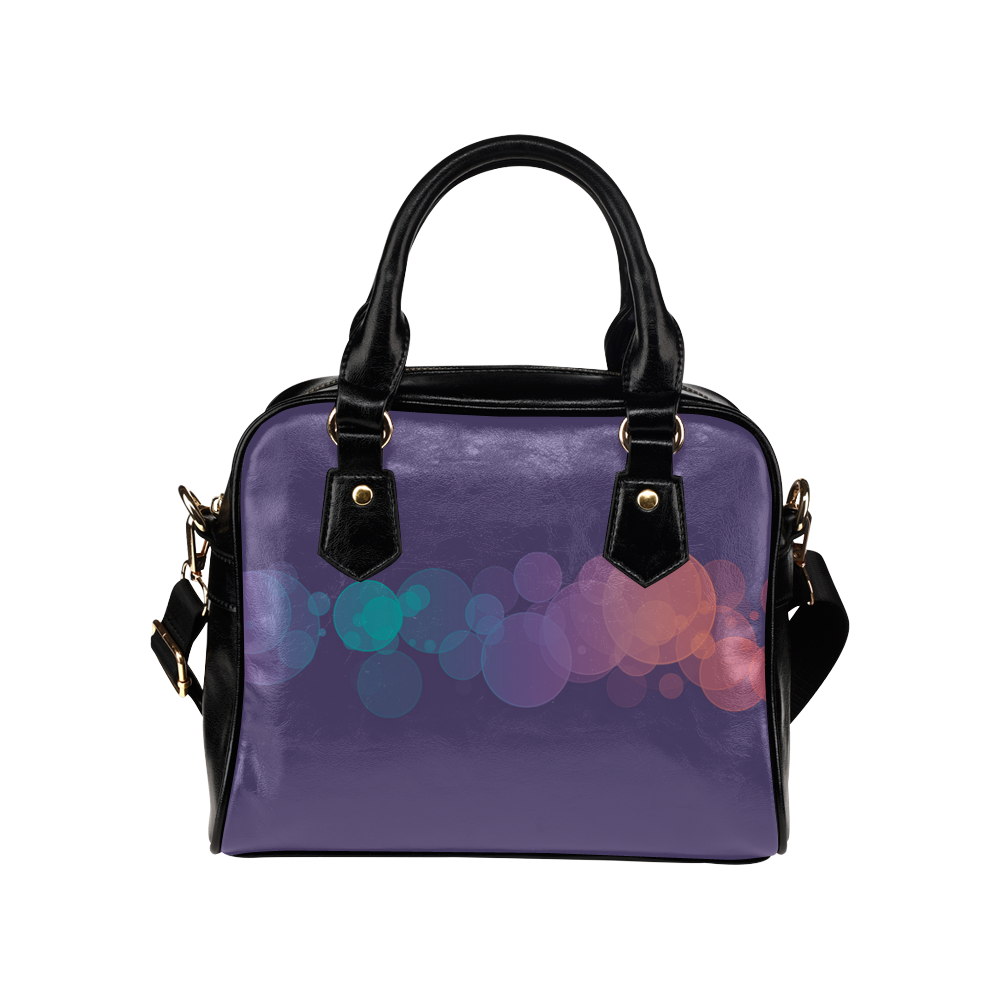 Colorful Bokeh Glitter Discs Shoulder Handbag (Model 1634)