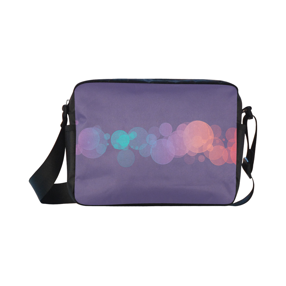Colorful Bokeh Glitter Discs Classic Cross-body Nylon Bags (Model 1632)