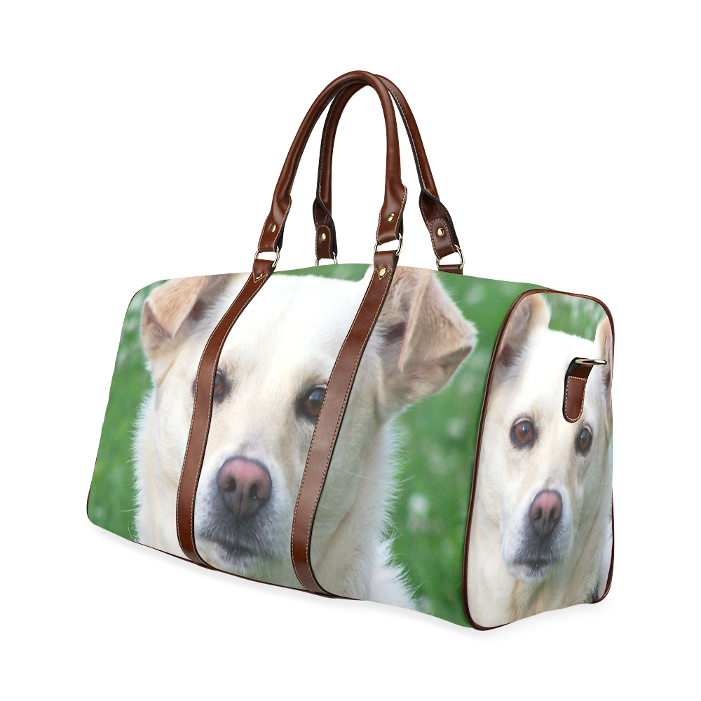 Dog face close-up Waterproof Travel Bag/Small (Model 1639)