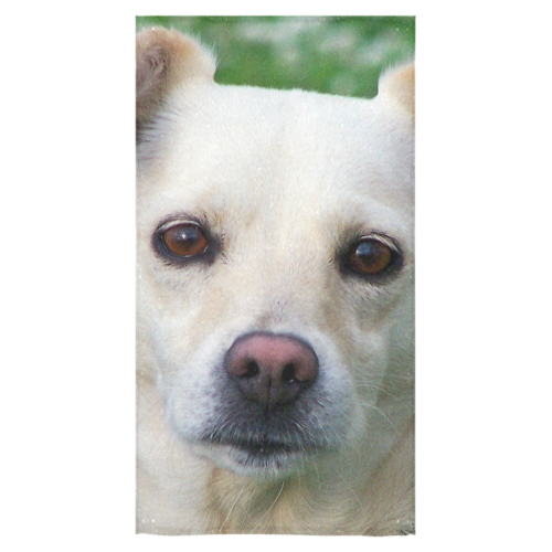 Dog face close-up. Bath Towel 30"x56"