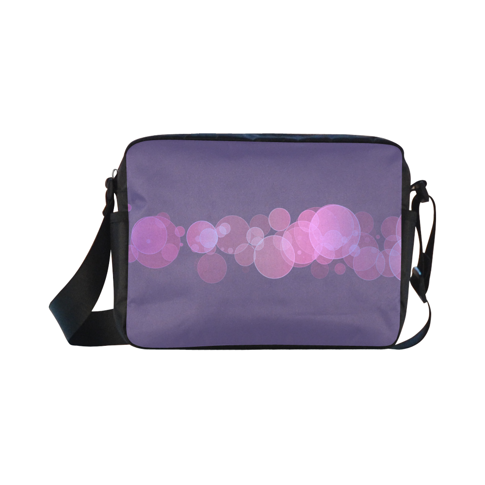 Pink Bokeh Glitter Discs Classic Cross-body Nylon Bags (Model 1632)