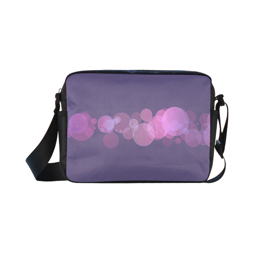 Pink Bokeh Glitter Discs Classic Cross-body Nylon Bags (Model 1632)