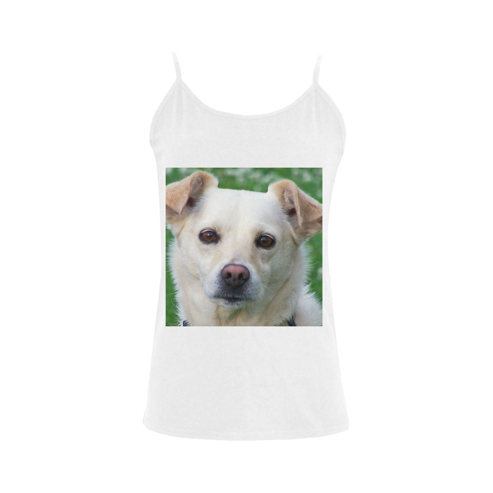 Dog face close-up Women's Spaghetti Top (USA Size) (Model T34)