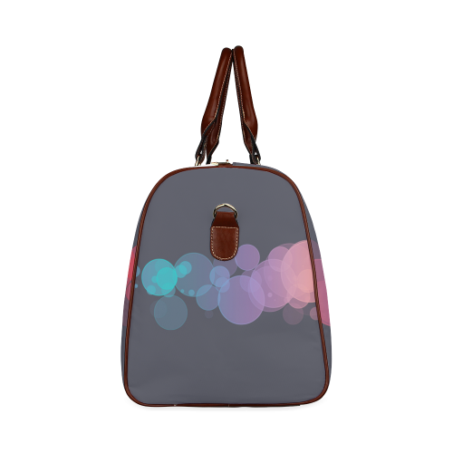 Colorful Bokeh Glitter Discs Waterproof Travel Bag/Large (Model 1639)