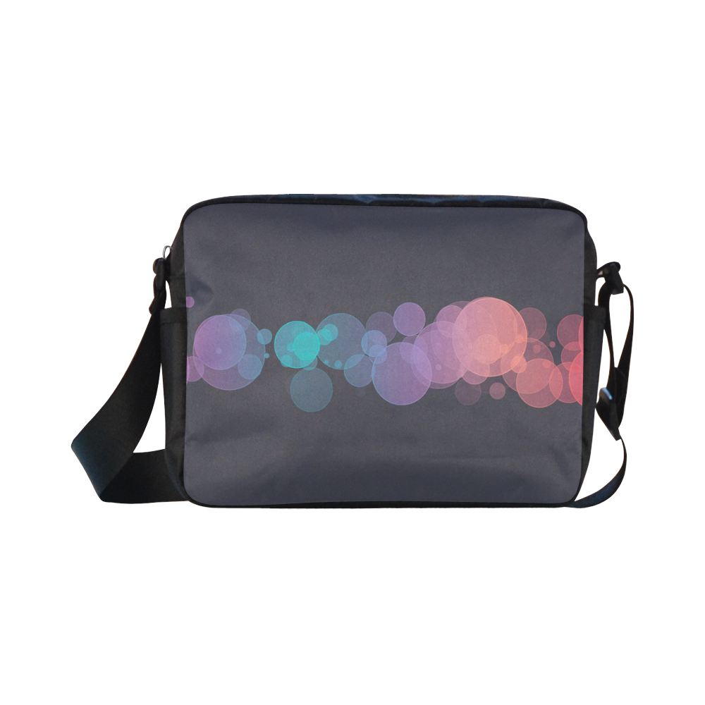 Colorful Bokeh Glitter Discs Classic Cross-body Nylon Bags (Model 1632)