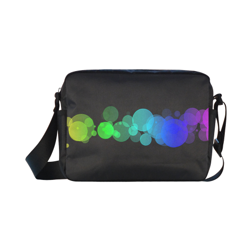Rainbow Bokeh Glitter Discs Classic Cross-body Nylon Bags (Model 1632)