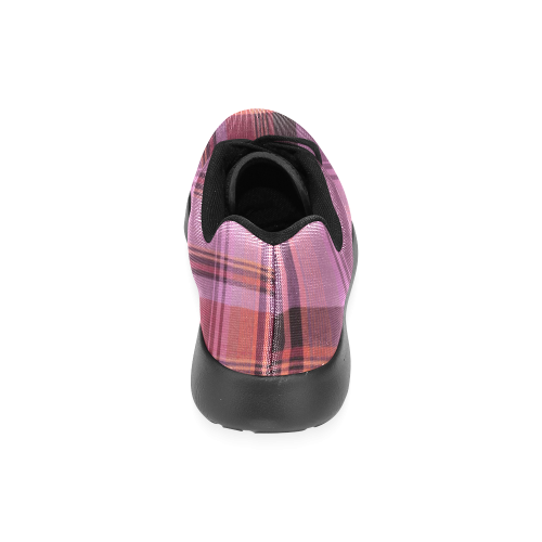 PINK PLAID Men’s Running Shoes (Model 020)