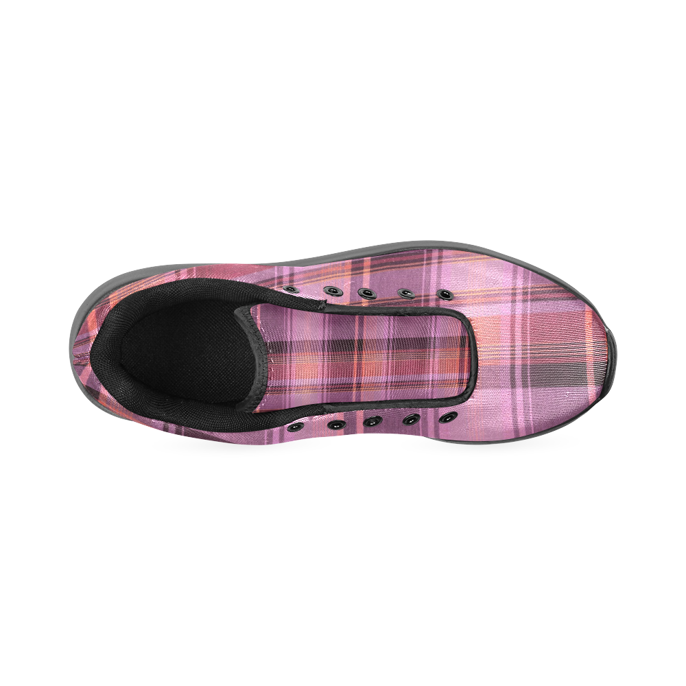 PINK PLAID Women’s Running Shoes (Model 020)