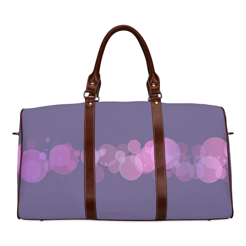 Pink Bokeh Glitter Discs Waterproof Travel Bag/Large (Model 1639)
