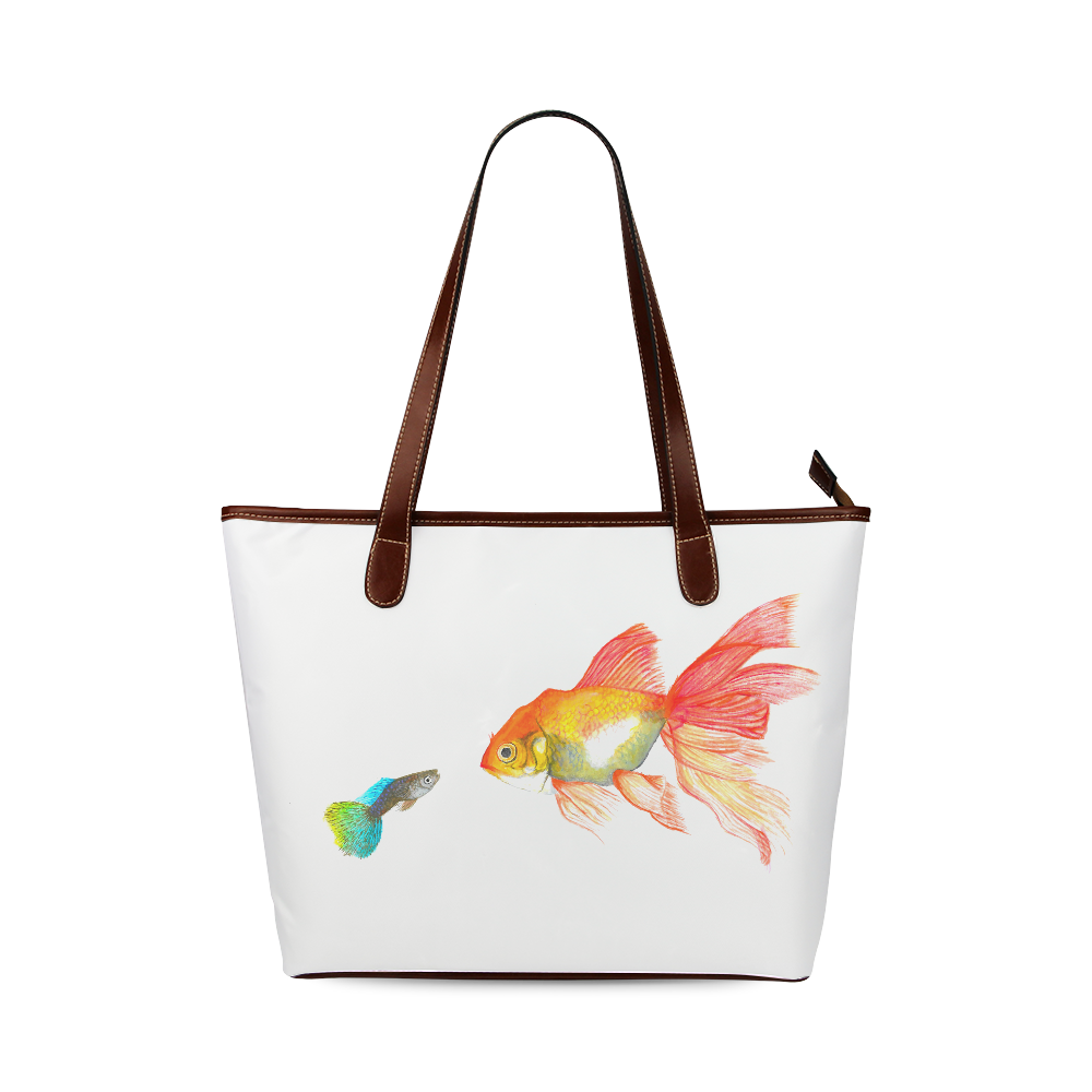 Big fish small fish Shoulder Tote Bag (Model 1646)