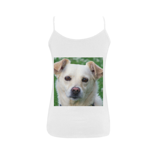 Dog face close-up Women's Spaghetti Top (USA Size) (Model T34)