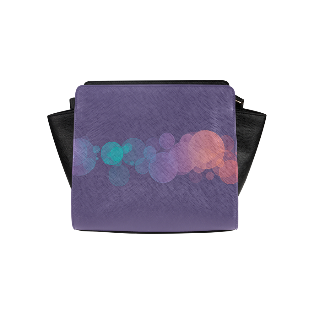 Colorful Bokeh Glitter Discs Satchel Bag (Model 1635)