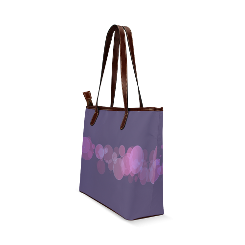 Pink Bokeh Glitter Discs Shoulder Tote Bag (Model 1646)