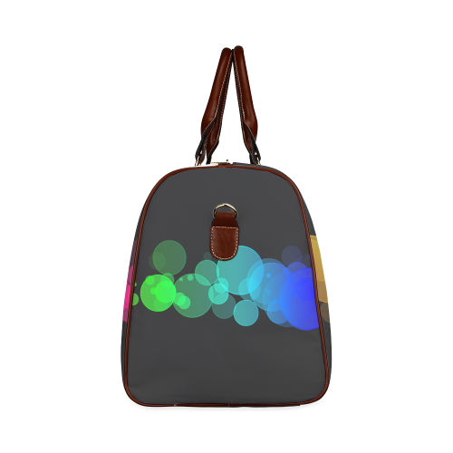 Rainbow Bokeh Glitter Discs Waterproof Travel Bag/Large (Model 1639)