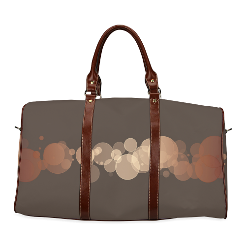 Brown Bokeh Glitter Discs Waterproof Travel Bag/Small (Model 1639)