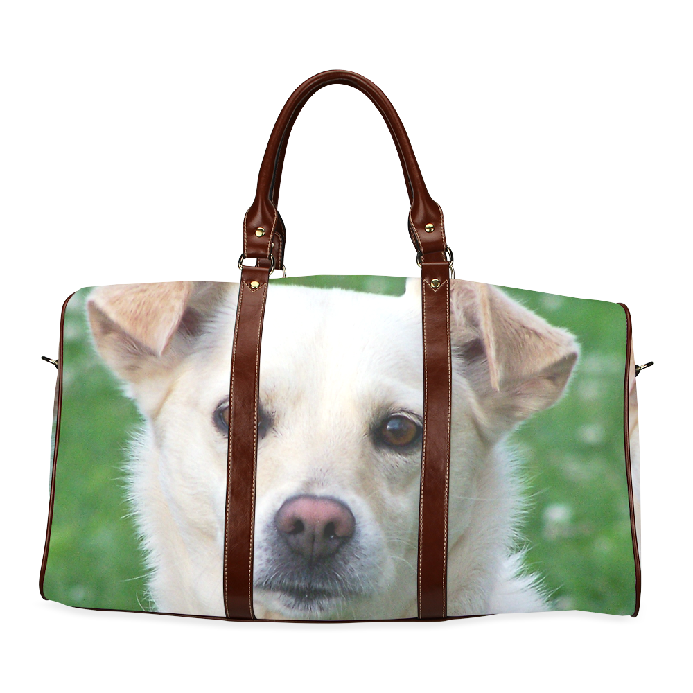 Dog face close-up Waterproof Travel Bag/Large (Model 1639)