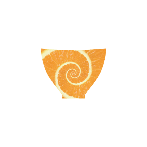 Citrus Orange Spiral Droste Custom Bikini Swimsuit