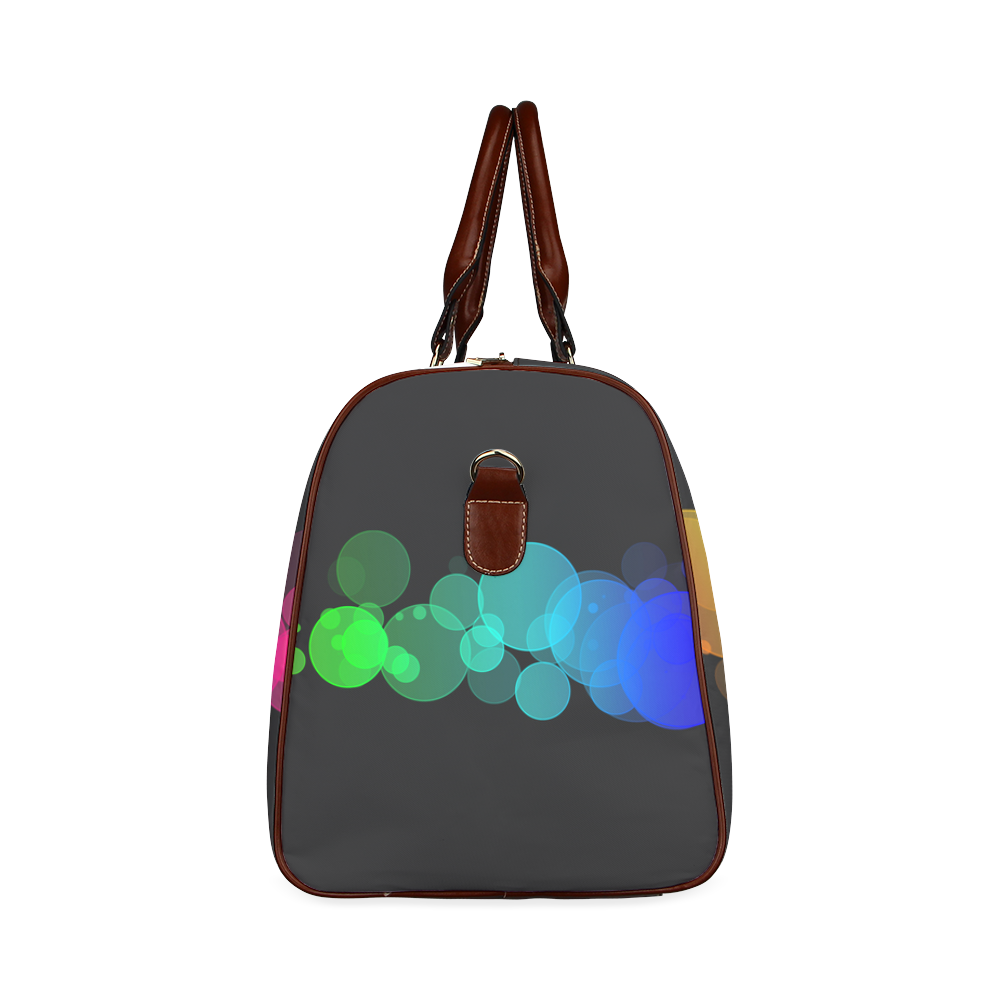 Rainbow Bokeh Glitter Discs Waterproof Travel Bag/Small (Model 1639)