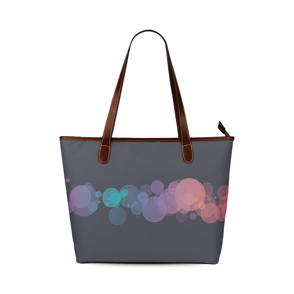 Colorful Bokeh Glitter Discs Shoulder Tote Bag (Model 1646)
