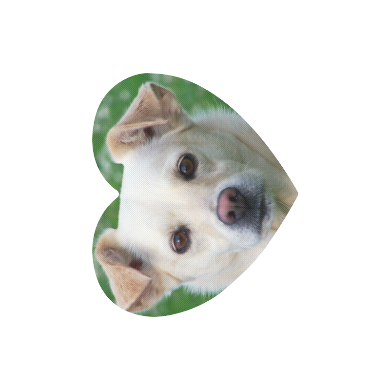 Dog face close-up Heart-shaped Mousepad