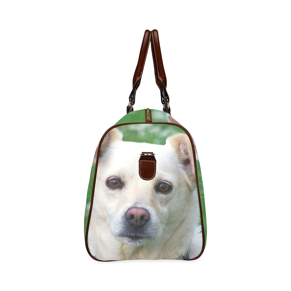 Dog face close-up Waterproof Travel Bag/Small (Model 1639)