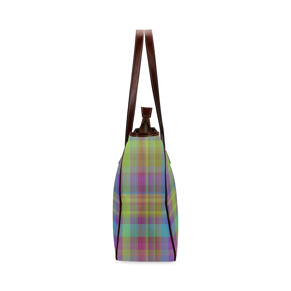 modern plaid, cool colors Classic Tote Bag (Model 1644)