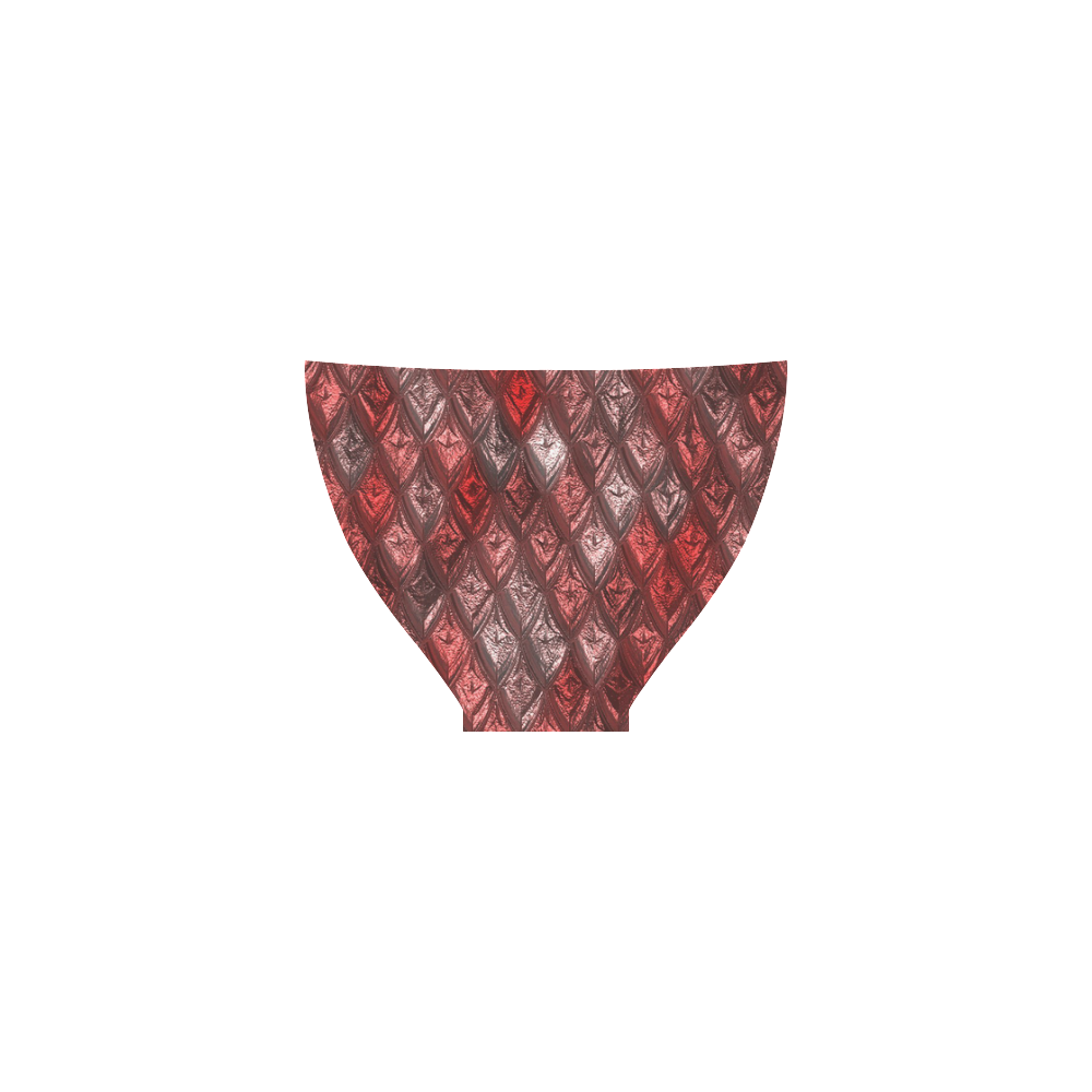 rhombus, diamond patterned red Custom Bikini Swimsuit