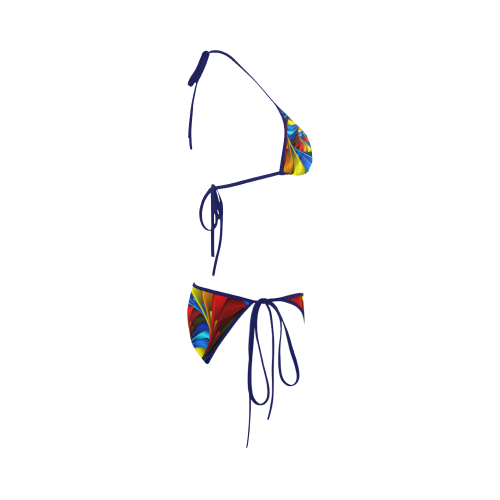 Psychedelic Rainbow Spiral Custom Bikini Swimsuit