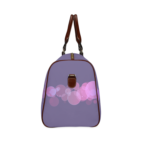 Pink Bokeh Glitter Discs Waterproof Travel Bag/Small (Model 1639)