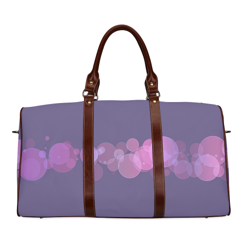 Pink Bokeh Glitter Discs Waterproof Travel Bag/Small (Model 1639)