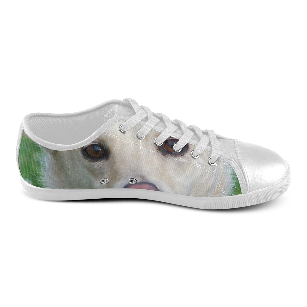 Dog face close-up Men's Canvas Shoes (Model 016)