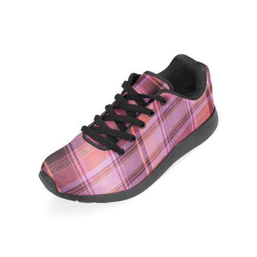PINK PLAID Men’s Running Shoes (Model 020)