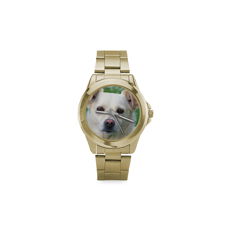 Dog face close-up Custom Gilt Watch(Model 101)