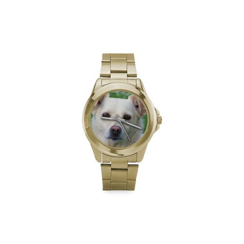 Dog face close-up Custom Gilt Watch(Model 101)