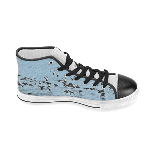 Flock Off Women's Classic High Top Canvas Shoes (Model 017)