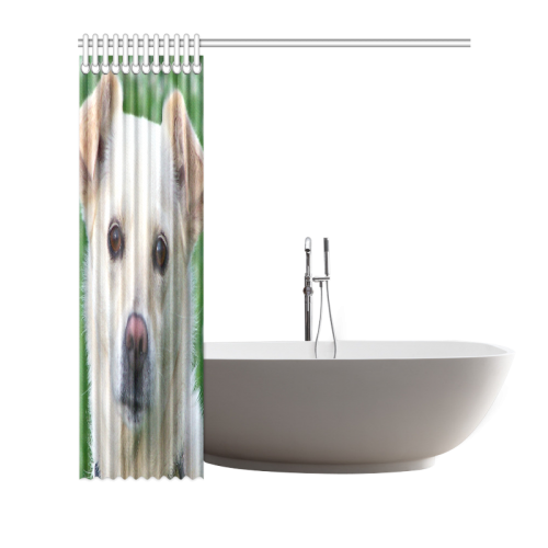 Dog face close-up Shower Curtain 72"x72"