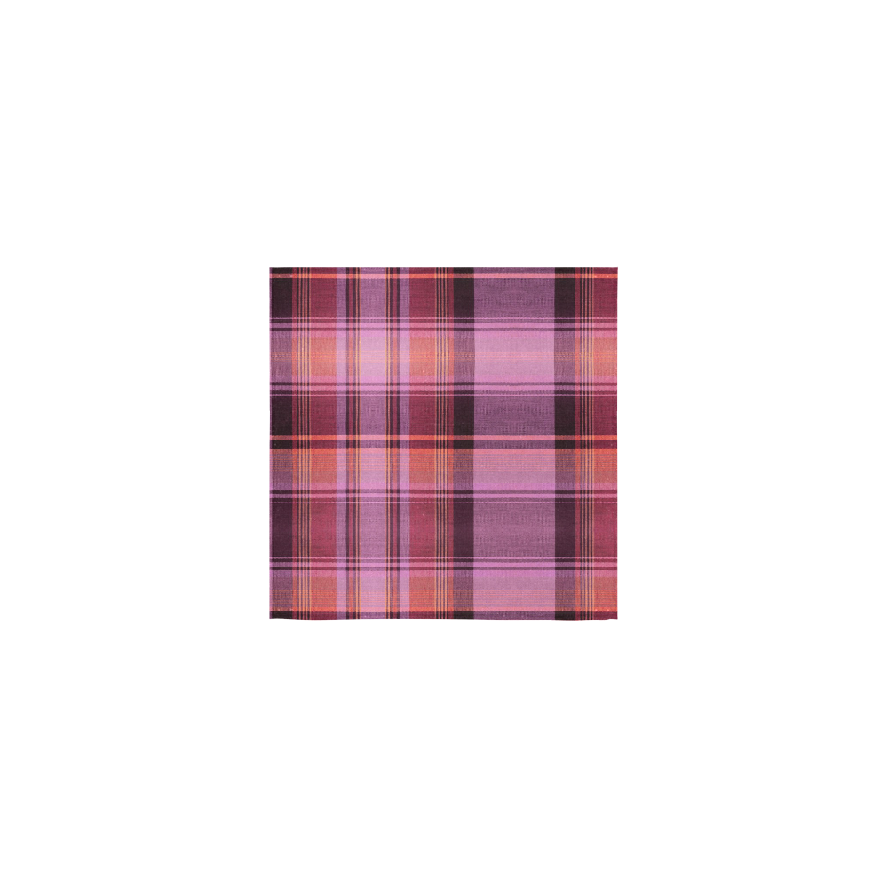 PINK PLAID Square Towel 13“x13”