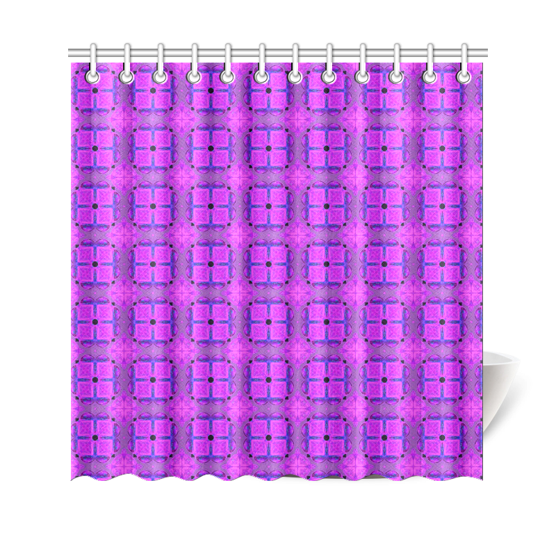 Abstract Dancing Diamonds Purple Violet Shower Curtain 69"x70"