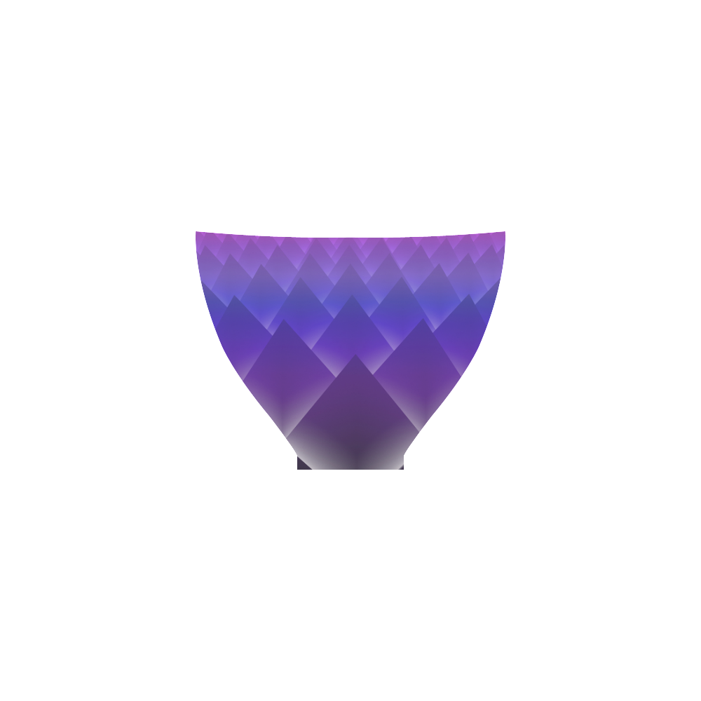 Glowing Purple 3D Pyramids Custom Bikini Swimsuit