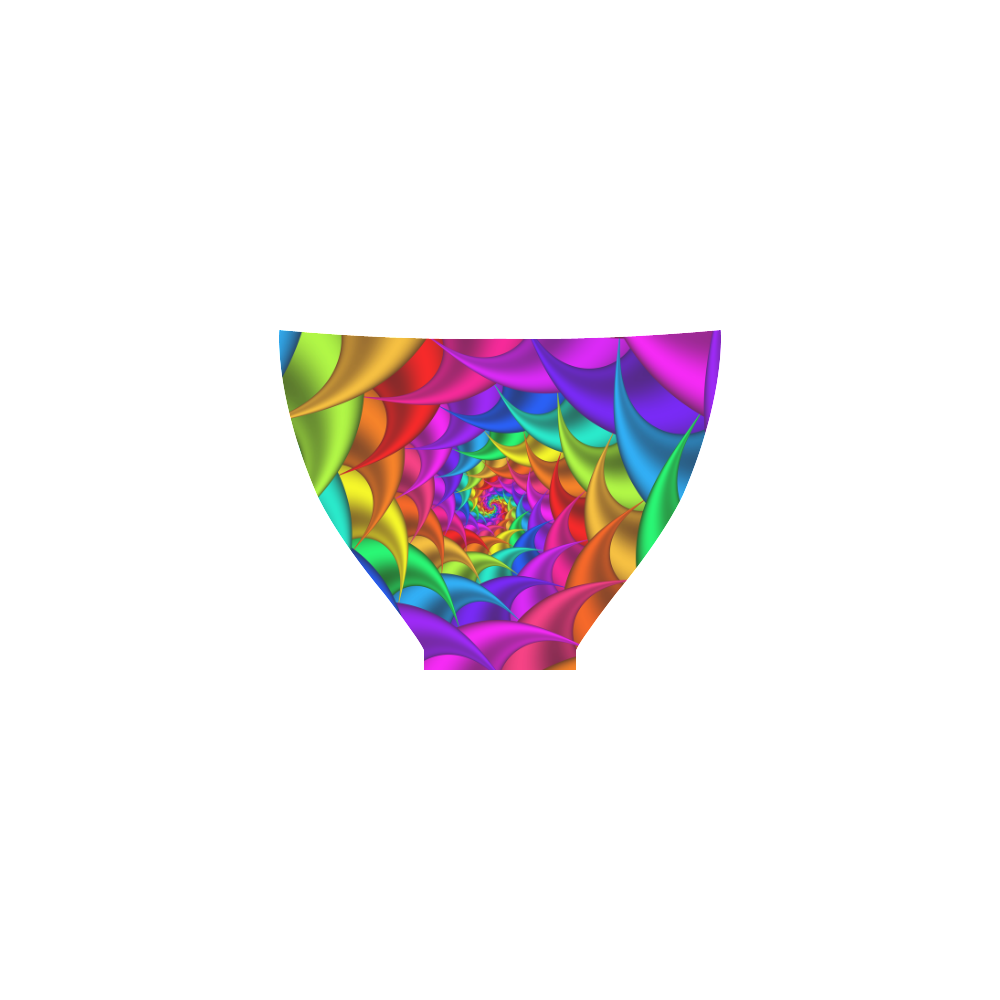 Psychedelic Rainbow Spiral Custom Bikini Swimsuit